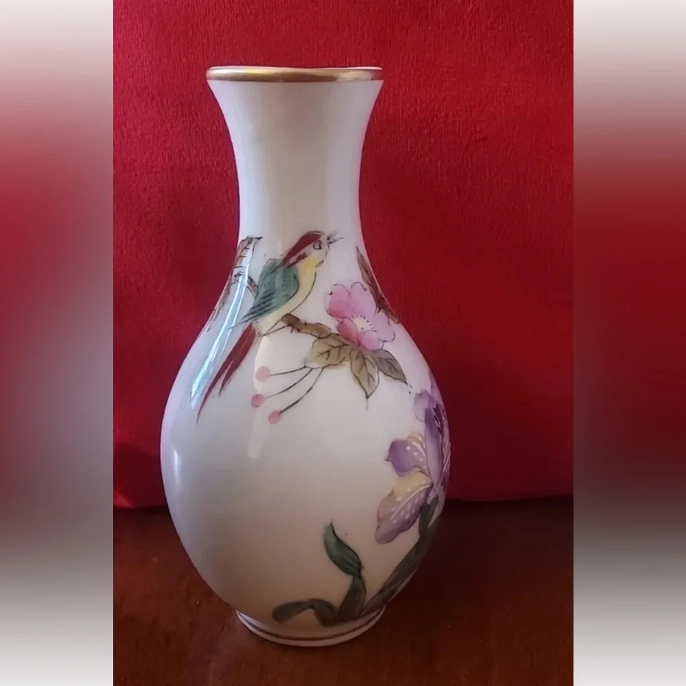 Vintage  Asian China Chinese Mini Porcelain Painted Lotus - Picture 8 of 14